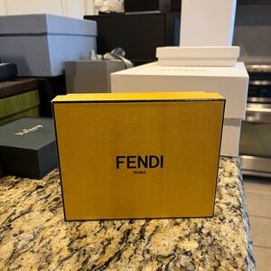 Fendi Roma Yellow Wallet Gift Box